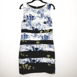 Ivanka Trump Floral Sleeveless Dress with Zipper Down the Back Size 8